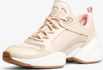 Michael Kors Bowie Signature Logo and Leather Trainer