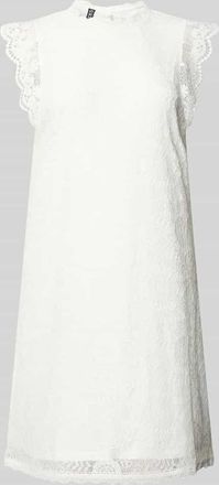 Pieces Regular Fit Spitzenkleid mit Muschelsaum Modell OLLINE in Offwhite, Größe XS