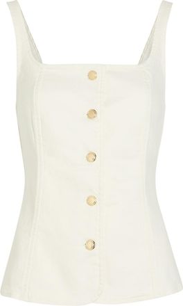 Good American Square-neck Denim top - White - S (UK8-10 / S)