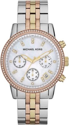 Michael Kors Womens MK5650 Ritz Chronograph Ladies Watch - Multicolour Stainless Steel - One Size