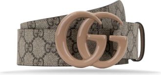 Gucci Leren Riem met Logo Gesp - Heren - Riemen - Groen - 70 CM - Leer - Accessoires