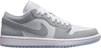 Nike Jordan Womens AJ 1 Low - Basketball Shoes White/Wolf Grey/Aluminum Size 10.0