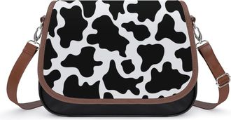 Generic Cow Print Small Womens Crossbody Bags Shoulder Handbag with Adjustable Strap for Travel