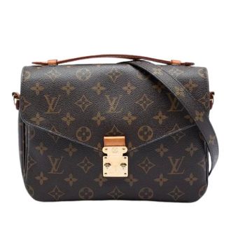 Louis Vuitton Pre-owned Pochette Metis - Dames - Pre-owned - Bruin - Maat: ONE Size Zijde