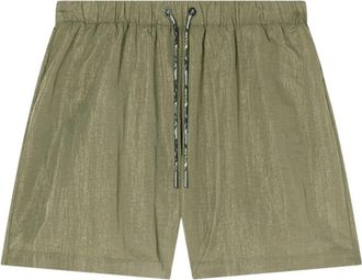 A|X Armani Exchange Metallic Effect Shorts - Dames - Bermuda - Groen - 2XS - Nylon - Korte Broeken