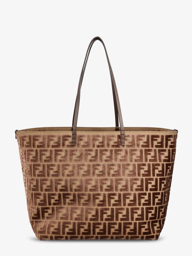 Borsa Shopping Roll Large in tessuto jacquard FF - FENDI - gender_Woman