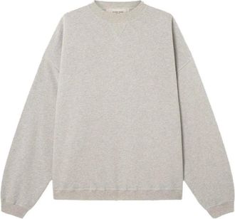 Golden Goose Journey Unisex Garment Oversize Crewneck Sweatshirt Slub Cotton Fleece With Embroidery