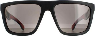 HUGO BOSS Square Mens Matte Black Grey Polarized 1451/S - One Size