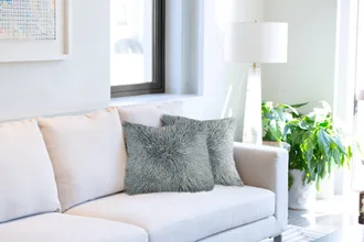 Emma Barclay Doux Super Soft Cushion Cover in White - Charcoal Grey - Emma Barclay | TJ Hughes