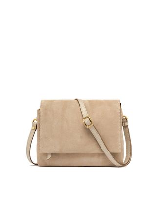 Gianni Chiarini Rectangular Suede Bag With Adjustable Strap And Contrast Zippers
