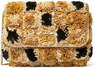 Tory Burch Mini Kira Raffia Rosette Crossbody Bag in Multi at Nordstrom