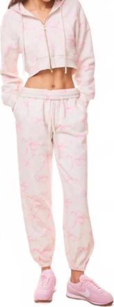 LoveShackFancy Lillia Sweatpant In Pastry Pink