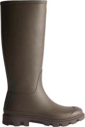 Hunter Downpour Hoge Laars - Dames - Regenlaarzen - Bruin - 39 EU - Polyester - Schoenen
