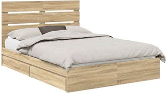 vidaXL Cama Con Almacenamiento Con Cabecera Roble Sonoma 150 X 200 Cm Vidaxl