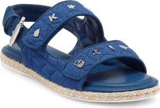 Karl Lagerfeld Charlay Studded Ankle Strap Sandal in Blue at Nordstrom Rack, Size 6.5