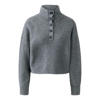 Oui Dolman Pullover - Dames - Truien - Grijs - Maat: M Wol