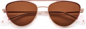 Paradigm 21-50 Polarized Gold Mens Sunglasses Rose-Gold Size 55