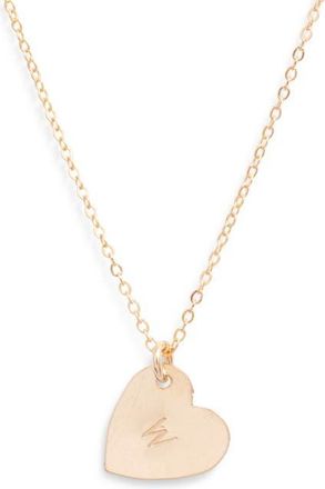 Set & Stones Sophia Initial Heart Pendant Necklace in Gold /W at Nordstrom