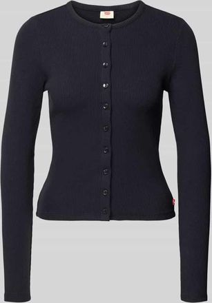Levi's Slim Fit Strickjacke aus Baumwoll-Mix Modell RORY in Black, Gr&ouml;&szlig;e XS