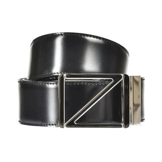 Ermenegildo Zegna Dubbelzijdige leren riem - Heren - Riemen - Zwart - 95 CM - Leer - Accessoires