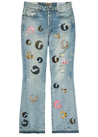 Gallery Dept. Time La Flare Patchwork Flared-leg Jeans - Indigo - 32 (W32 / M)