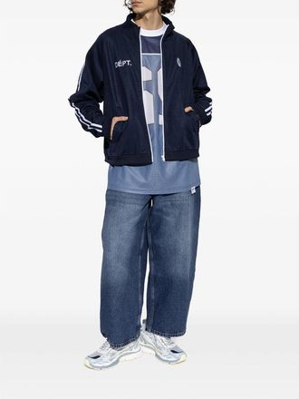 Gallery Dept. Striped Sleeves Zip Jacket - Navy