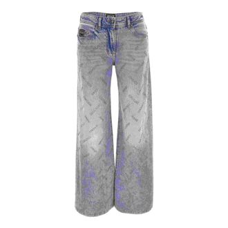 Versace Jeans Couture Jeans, Dames, Grijs, W25, Katoen, Broek