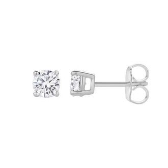 LuvMyJewelry Valeria 14K Gold Lab Grown Round Solitaire Diamond Earrings - 0.6 Ct in 14K White Gold at Nordstrom