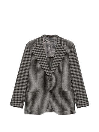 Gabriele Pasini Black Houndstooth Single-Breasted Blazer
