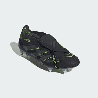 adidas adidas Performance Unisex Predator Elite Fold-Over Tongue Soft Ground Boots - Black - Size UK 12.5