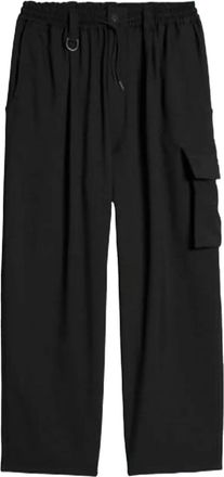 Yohji Yamamoto elasticated-waist cargo pants - men - Recycled Polyester - M - Black