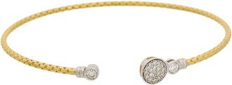 Meshmerise 18K Plated 0.18 Ct. Tw. Diamond Bangle Bracelet