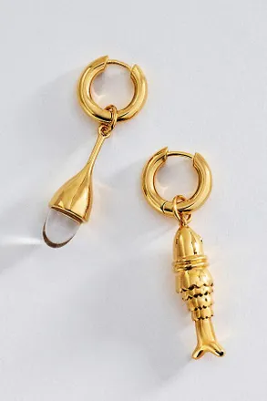 &Eacute;liou Costa Charm Huggie Hoop Earrings