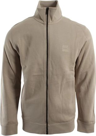 HUGO BOSS Zestart Full Zip Sweatshirt - Heren - Vesten met rits - Beige - L - Katoen - Hoodies & sweatvesten
