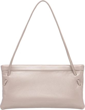by FAR Medium Leather Shoulder Bag - Dames - Schoudertassen - Beige - ONE Size - Leer - Tassen