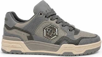 Philipp Plein Low Top Predator V2 Sneakers - unisex - Sneakers - Grijs - 38 EU - Leer - Schoenen
