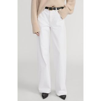 Frame Denim The Stroll Wide Leg Jeans in Au Natural Clean at Nordstrom, Size 33