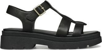 Geox Adacter S Platform Sandalen - Dames - Sandalen - Zwart - 41 EU - Leer - Schoenen