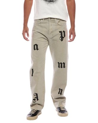 Palm Angels Bull Logo Patch Straight Jean