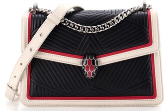 Bulgari Serpenti Forever Shoulder Bag Quilted Leather Small