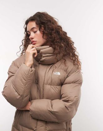 The North Face giacca parka oversize marrone