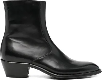Eraldo Side-zip Leather Ankle Boots