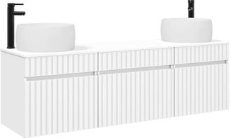 vidaXL Juego De Muebles De Ba&ntilde;o 3 Uds. Blanco 49 X 44,5 X 66 Cm Vidaxl