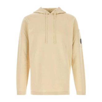 C.P. Company Hoodies, male, Beige, Size: XL Knit Sweatshirt