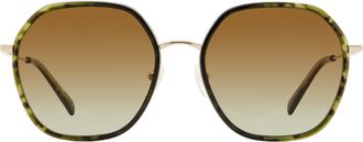 Longchamp LO163S Geometric Rimmed Sunglasses - Gold