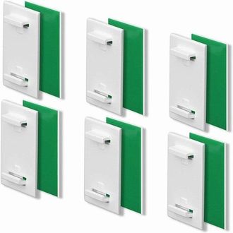 No Brand 6 Juegos De Ganchos Adhesivos Verdes Para La Parte Posterior De Cortinas - Placa De Gancho Para Cortinas Plisadas, Soporte Para Cortinas Sin Clavos