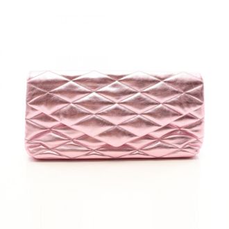 Saint Laurent Pink Leather Clutch Bag (Pre-Owned)