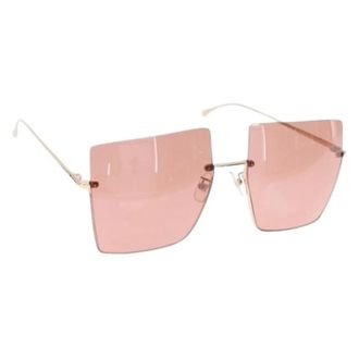Fendi Pre-owned Accessories, female, Yellow, Size: ONE SIZE Pre-owned Metal Sunglasses