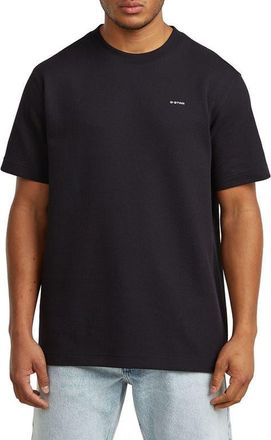 G-Star Regular Fit Waffle Stitch T-Shirt in Dark Black at Nordstrom, Size Xx-Large