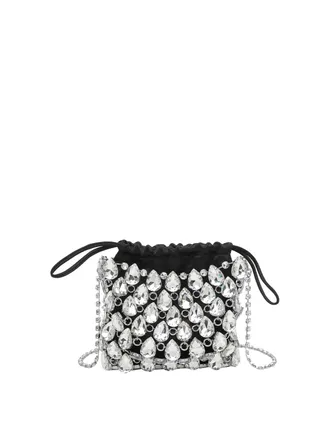 Self Portrait Mini Crystal Chainmail Handbag